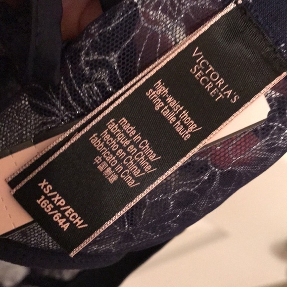 💖 VS SEXY High Waist Thong Embroidered w Crystals - Picture 3 of 6